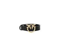 Pinko Love Berry Simply Belt H3 Vit. Cinturn, Z99q_Negro-Antiguo Gold, L para Mujer