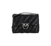 Pinko Love Puff Big Bolso de hombro negro, cuero, mujer
