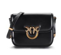 Pinko LOVE BOX BAG FLAP MINI, Z99q Black-antique Gold, 19X13X7