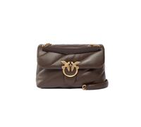 Pinko Love Classic Maxi Puff acolchado, bolso bandolera de piel, color marrón, 27 x 18 x 11 cm, estilo elegante