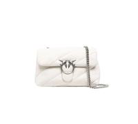 Pinko - LOVE CLASSIC PUFF CL SHEEP NAP, Bolso de mano Mujer, Z14O_BIANCO SETA-OLD SILVER,