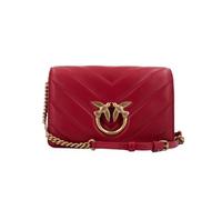 Pinko Love Click Classic Sheep Nappa Big Chevron, Bolsa para Mujer, R30q_Rojo-Antiguo Oro