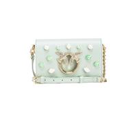 PINKO Love Click Mini Pelle Liscia C Ocean Wave-shiny Gold Talla: OS | Bolsos clutch Outlet | Mujer | Amarillo
