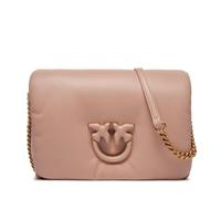 Pinko Love Click Puff Classic Sheep Nappa Leather Buckle, Bolsa para Mujer, O81b_Polvo-Block Color