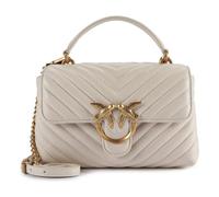 Pinko Love Lady Puff, bolso de piel blanca, acolchado Chevron, 23,5 x 15 x 7,5 cm, correa ajustable