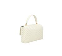 Pinko Love Lady Puff, bolso de piel blanca, acolchado Chevron, 23,5 x 15 x 7,5 cm, correa ajustable