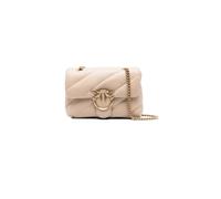 Pinko Bolso de hombro Love Puff en piel 21 cm marrón