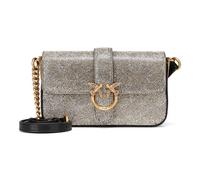 PINKO Love One Bolsa de hombro Mini Bag Piel 18 cm color plata