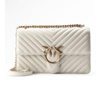 PINKO Love One Bolsa de hombro Piel 26.5 cm blanco