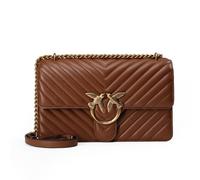 PINKO Love One Bolsa de hombro Piel 26.5 cm marrón