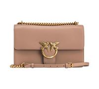Pinko Love One Classic Bolso de hombro marrón claro, cuero, mujer