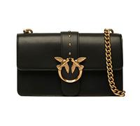 Pinko Love One Classic C - Becerro de seda, bolso de mujer, talla única, Z99q_negro-antiguo Gold, Talla única