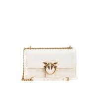 Pinko Love One Classic DC Becerro Se, Bolso de Mano para Mujer, Z14q_White Seta-Antique Gold, Talla única