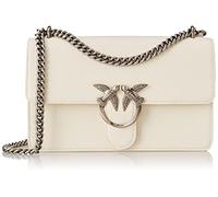 Pinko Love One Classic DC Vitello Se, Bolsa Mujeres, Z14o_White Seta-Old Silver, Talla única