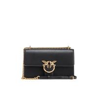 Pinko Love One Classic DC Vitello Se, Bolsa Mujeres, Z99q_Negro-Antiguo Gold, Talla única
