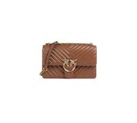 Pinko Love One Classic DC Sheep Nappa Chevron, Bolsa Mujeres, L17q_Brown-Leone-Antique Gold, Talla única