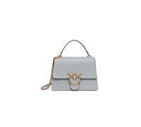 Pinko Love One Classic Light Bolsa de hombro, piel lisa, gris perla, 25 x 19 x 8,5 cm, correa ajustable