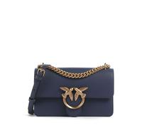 Pinko Love - Mini bolso de hombro, azul índigo, 21 x 13 x 7 cm, 3 compartimentos, hebilla con golondrinas de metal