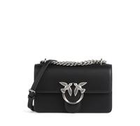 Pinko Love One Mini DC Vitello Seta, Bolsa Mujeres, Z99o_Negro-Old Silver, Talla única