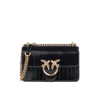 Pinko Love One Mini Bolso de hombro negro, imitación de cuero, mujer
