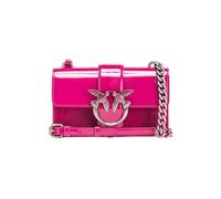 PINKO Love One Mini Cl Pelle Sfumata Berry Fuchsia-old Silver Talla: OS | Bolsos Clutch Outlet | Mujer | Gris