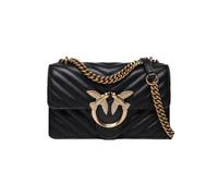Pinko Love One Mini Bolso de hombro negro, cuero, mujer