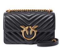 PINKO Love One Mini DC Sheep Nappa Chevron S Black - Antique Gold
