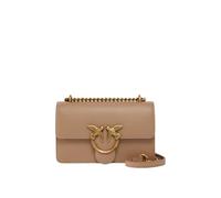Pinko, LOVE ONE MINI DC VITELLO SETA para Mujer, D01Q_BISCOTTO ZENZERO-ANTIQUE GOLD, Talla única