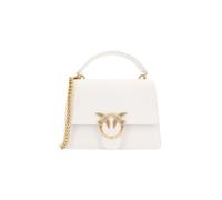 Pinko Love One-Mini luz con Mango Superior, Bolsa para Mujer, Z14q_Seda Blanca-Oro Antiguo, 20X7X15
