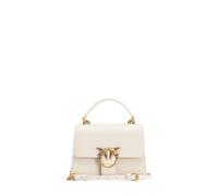 Pinko Love One-Mini luz con Mango Superior, Bolsa para Mujer, Z14q_Seda Blanca-Oro Antiguo, 20X7X15