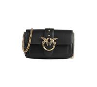 Pinko Love One Pocket C Vitello Seta, Bolso de Mano Mujeres, Negro, Talla única