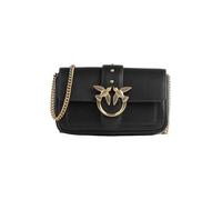 Pinko Love One Pocket C Vitello Seta, Bolso de Mano Mujeres, Negro, Talla única