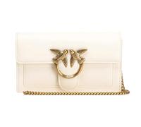 Pinko Wallet, Cartera Love One C Vitello Mujer, Z14Q_Bianco Seta-Antique Gold