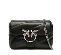Pinko Love Puff Baby C Sheep Nappa, Bolsa Mujeres, Z99o_Negro-Old Silver, Talla única