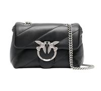Pinko Love Puff Baby C Sheep Nappa, Bolsa Mujeres, Z99o_Negro-Old Silver, Talla única