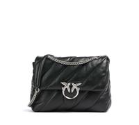 Pinko Love Puff Big Bolso de hombro negro, cuero, mujer