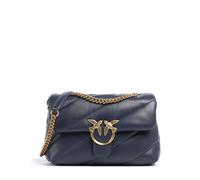 Pinko Love Puff Classic Bolso de hombro azul oscuro, cuero, mujer