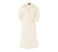 PINKO- Midi Vestido Camisero Cruzado- Dresses- Mujer- Beige- XS- Midi Vestido Camisero Cruzado