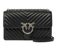 Pinko Love One Classic Bolso de hombro negro, cuero, mujer
