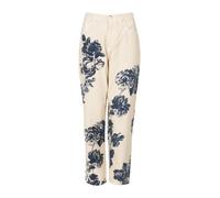 PINKO- Pantalones de satén con estampado floral- Trousers- Mujer- Blanco- W29- Pantalones de satén con estampado floral