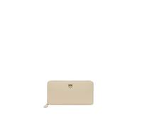 Pinko Cartera Ryder de piel, beige, 20,5 x 10,5 cm, con cremallera y monedero, beige, L, Casual