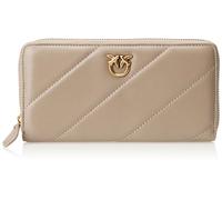 Pinko Ryder Zip Around Sheep Napa, Accesorio de Viaje-Billetera para Mujer, I68q_Noce-Antique Gold, Talla única