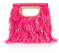 Pinko Square Mini Plumas, Bolsa Mujeres, N17q_Rosa-Dorado Antiguo