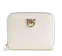 Pinko Taylor Zip Around Becerro Seda, Accesorio de Viaje-Billetera para Mujer, Z14q_White Seta-Antique Gold, 13