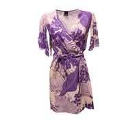 PINKO- Vestido cruzado con estampado tropical- Dresses- Mujer- Multicolor- S- Vestido cruzado con estampado tropical