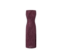 PINKO- Vestido de encaje floral con escote pronunciado en la espalda- Dresses- Mujer- Marrón- M- Vestido de encaje floral con escote pronunciado en la espalda