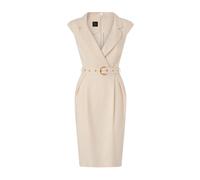 PINKO- Vestido Midi Cruzado con Cinturón- Dresses- Mujer- Beige- S- Vestido Midi Cruzado con Cinturón