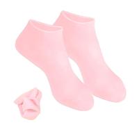Pinkred - Calcetines de silicona para pies, tamaño general, elásticos, lavables, accesorio para el cuidado diario de los pies, herramienta reutilizable de hidratación de la piel, película