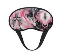 Pinks - Antifaz para dormir con estampado artístico gris mármol y tinta abstracta para personas que duermen de lado, con forma de copa, para hombres y mujeres