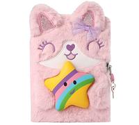 PinkSheep Diario del gato para las niñas con cerradura y llaves, Slow Rising Squishy Cat Notebook Diario para escribir, regalo de cumpleaños para estudiantes de la escuela adolescentes niños